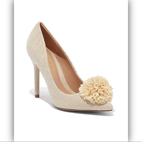 Beige heels with PomPom size 8 - Picture 7 of 7